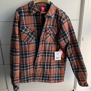 EMS Men’s Timber Lined Flannel Shirt Jacket (L) NWT